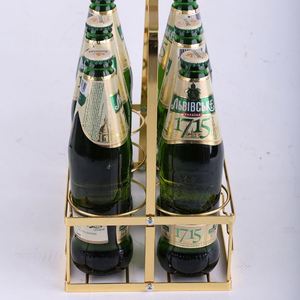 6-<b>Pack</b> Beer Carrier Beer Beverage Delivery Holder Stainless Steel Beer Basket - Product Image 2