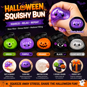 Jouet à presser en forme de boulette de maltose, cadeau d'Halloween, jouet sensoriel anti-stress souple avec cuiseur vapeur - Product Image 4