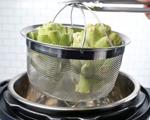 <span class=keywords><strong>Panier</strong></span> passoire en maille, lavable au lave-vaisselle avec poignées pliantes, pour la friture et les salades - Product Image 6