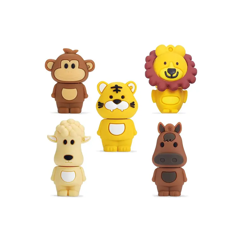 Gitra Cadeau promotionnel 4GB 8GB Clé Usb Pvc Usb Silicone souple 16GB 32GB Simulation d'un animal en forme de lion clé usb