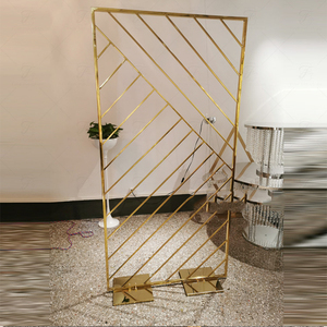 Décoration de fond de scène de déco de mariage en fer or <span class=keywords><strong>rose</strong></span> de haute qualité pour les événements de fête de mariage - Product Image 3