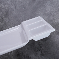 Plateau de service en mélamine réutilisable écologique à 4 compartiments Vaisselle de restaurant en plastique Vaisselle de buffet-Assiette quantité minimale de commande 100pcs
