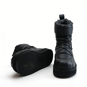 أحذية شتوية نسائية مقاومة للماء من إنتاج المصنع مباشرة، أحذية ثلج دافئة مبطنة بالريش - Product Image 2