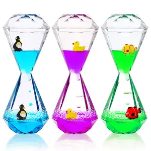 PT Trending Products Autism Sensory Liquid Motion Bubble Timer Bubbler Desktop Sensory Play Fidget Toy Liquid Timer