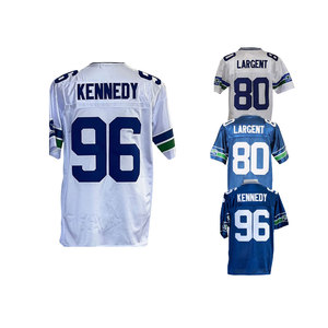 Großhandel Günstige Retro Genähte American Football Trikots Seattle 80 Steve Largent 96 Kennedy Unterstützt Individuelle Anpassung - Product Image 5