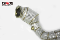 Downpipe catalizzato ad alto flusso in acciaio inossidabile SUS304 con scudo termico per sistema di scarico Mercedes-Benz E250 W212