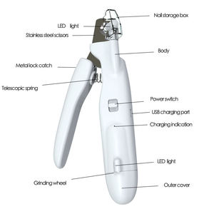 เครื่องตัดเล็บสัตว์เลี้ยง KingHon รุ่นใหม่ ไฟ LED ในตัว กรรไกรตัดเล็บแมว แบบชาร์จไฟ Type C เครื่องตัดเล็บไฟฟ้าสำหรับสัตว์เลี้ยง - Product Image 2