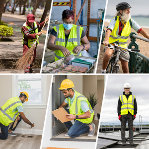 J & L 2025 OEM高Vis反射安全ベスト防水レインコート保護ベストジャケット反射レインコート安全服 - Product Image 4