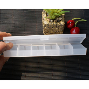 <b>12</b> Compartment Plastic Medicine Storage Box White Large Capacity Pill Organizer Case For Weekly Use - Product Image 2