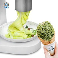 QDMECH acier inoxydable Spaghetti presse Machine à crème glacée haute capacité forme de nouilles doux servir pâtes crème glacée à vendre