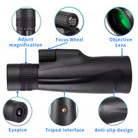 Monoculaire zoom 10-30X50 avec revêtement FMC et étanchéité à vie pour la chasse, le camping et l'observation à longue distance