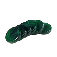 Pions de Backgammon Vert Émeraude 40 mm en Acrylique Nacré Brillant pour Jeux et Divertissement
