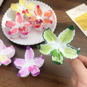 Japanese Sweet Girl <strong>Flower</strong> Hairpin <strong>Colorful</strong> Plastic Ball Head Plate and Shark Clip Daily Use 9cm Wholesale Female <strong>Hair</strong> <strong>Claws</strong> - Product Image 2