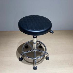 Ghế lăn tròn bằng da PU màu đen có đệm chân, xoay điều chỉnh độ cao, ghế spa, ghế vẽ, ghế salon, ghế xăm hình, ghế văn phòng, ghế quầy bar, ghế massage - Product Image 2