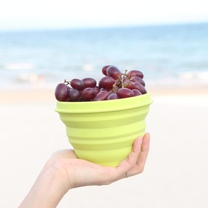 Bol pliable en silicone pour le <span class=keywords><strong>camping</strong></span> en plein air avec design rétractable, boîte à lunch de voyage - Product Image 2