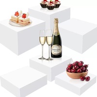 Présentoir à desserts en acrylique blanc alimenté au carburant pour hôtels et restaurants, équipement de buffet de traiteur, support à gâteaux, plateau de service FULAIXIN