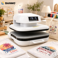 Presse à chaud automatique BANMO avec contrôle numérique de la température, impression par transfert par sublimation, table de travail coulissante 38x38cm, pour t-shirts
