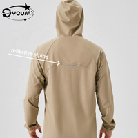 Veste coupe-vent softshell légère en nylon avec logo personnalisé ODM, réfléchissante, pour la course à pied, les activités de plein air, la randonnée, les sports, pour hommes