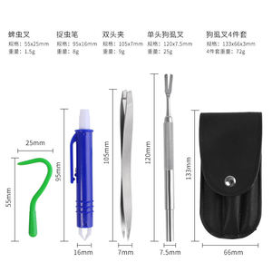 حامل القراد البلاستيك هوك الملقط الفولاذ المقاوم للصدأ الحيوانات الأليفة أداة التحكم البرغوث أداة الماسك علة ربط البرغوث الجمع بين الحافظة - Product Image 4