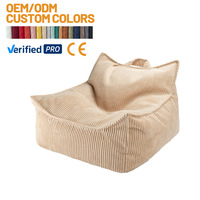 Fauteuil pouf compact une place avec rembourrage en éponge et tissu écologique pour se reposer et dormir à la maison
