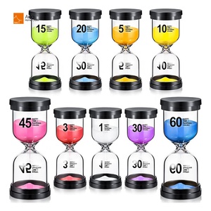 Đồng Hồ Cát Nhựa Có Nắp ABS Màu Đen Phổ Biến Đồng Hồ Cát Hẹn Giờ <span class=keywords><strong>30</strong></span> Giây 1/2/3/5/10/15/<span class=keywords><strong>30</strong></span> PHÚT - Product Image 5