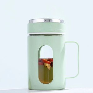 New Glass Tea Cup 500ml Eco-Friendly Rope Lid Chinese Heat Resistant Puer Filter Cups High Quality Convenient Kung Fu Tea Cup - Product Image 1