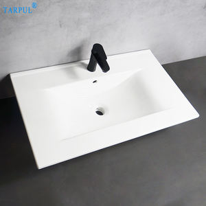 Tarpul White Rechteckiges Waschbecken Sanitär artikel Porzellan Badezimmer Hand waschbecken für Hotels Fabrik preis - Product Image 1