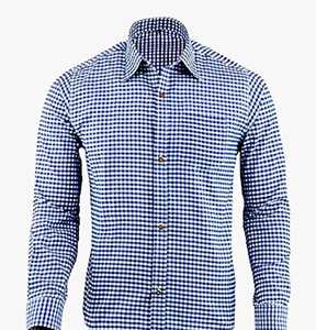 เสื้อเชิ้ตผู้ชายสีน้ำเงินสไตล์บาวาเรียนสำหรับเทศกาลอ็อกโทเบอร์เฟสต์ ผ้าฝ้ายแท้ แขนยาว สไตล์ดั้งเดิม ไซส์ S ถึง 4XL - Product Image 1