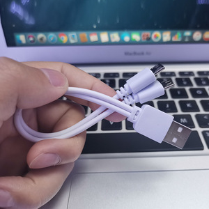 Y-<b>Cable</b> Data <b>Charging</b> <b>Cable</b> With Dual Micro Usb Ports For Android Devices 5V Copper Conductor Pvc Material - Product Image 1