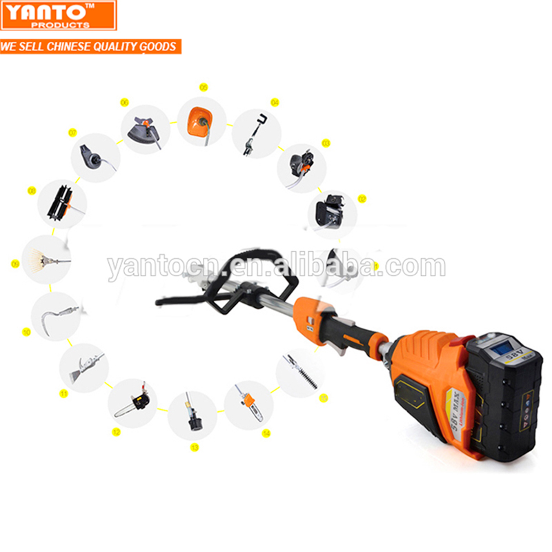 58V batería de alta calidad Multi función cortador de cepillo herramienta de jardín y cargador de batería incluido