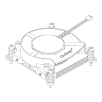 Top vente Intel 1U LGA1155 processeur cuivre skiving dissipateur de chaleur standard avec ventilateur de soufflage