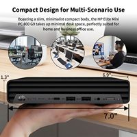 Ordinateur de bureau professionnel HP Elite 800 G9 MFF, Intel I5-14500T, 8 Go DDR5, 512 Go SSD, PC de conférence, USB-C, HDMI, Wi-Fi 6E, Windows 11 Pro
