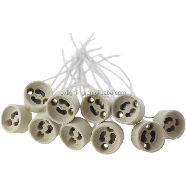 GU10 Ceramic Light Socket LED Halogen Bulb Lamp Holder Lampholder Connector Gu10 Terminal Base Fitting