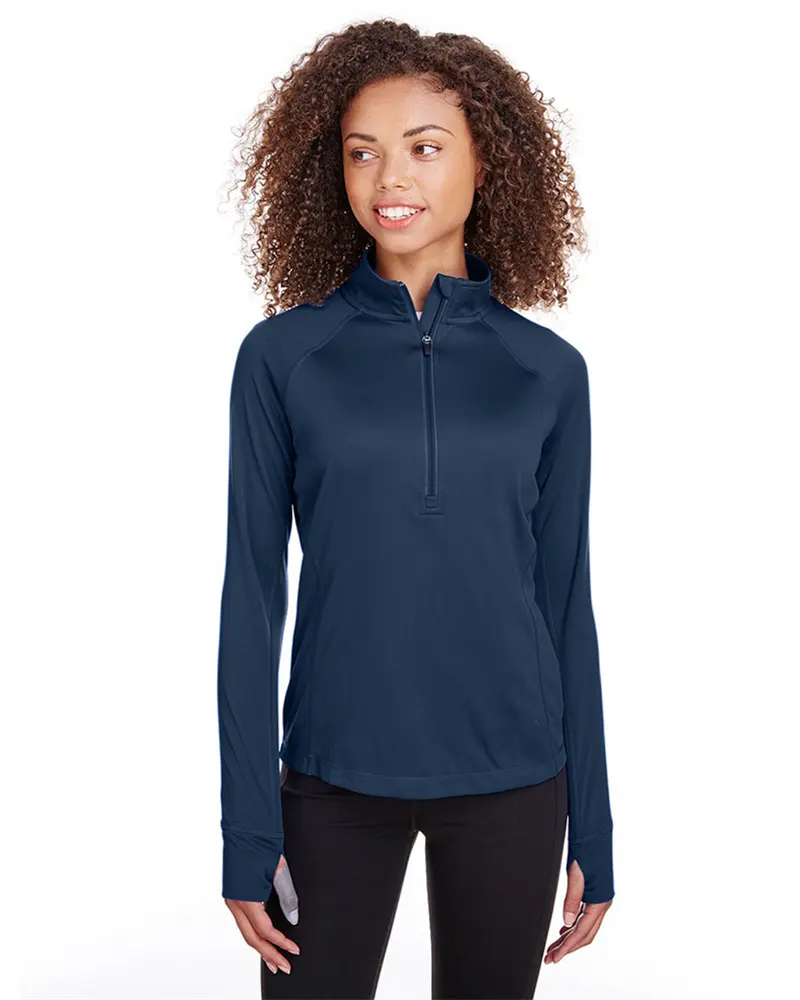 Ladies' Golf Clothing Half-Zip Pullover Sweatshirt With Thumb Hole 1/4 Zip Long Sleeve Pullovers