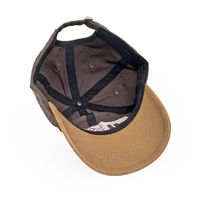 Gorra de béisbol de algodón 100% de 6 paneles con logotipo bordado 3D personalizado de dos colores ajustable de alta calidad