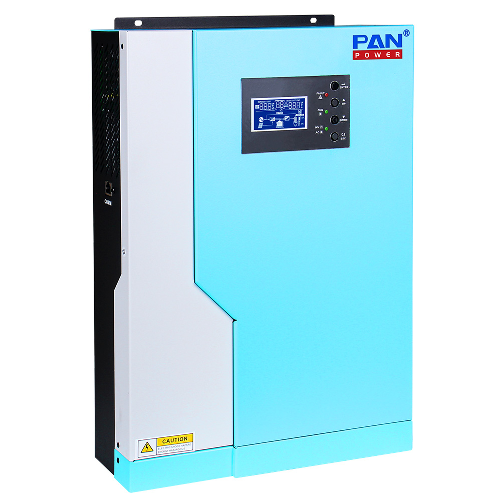 Китай автономный 48vdc 5kw 5.5kw Гибридный солнечный инвертор с контроллером 100A MPPT