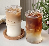 Gelas minum dingin borosilikat tinggi, cangkir rumah tangga sambungan bambu lapisan tunggal, minuman dingin dan kantor