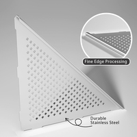 Étagère d'angle de douche en acier inoxydable 304, design moderne, murale, antirouille, gain de place, pour hôtel, cuisine, salle de bain