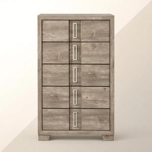 Cómoda TSCA CARB P2 Marrón con Laminado, Cómoda Moderna para Dormitorio, Mueble para el Hogar con Cajones para Almacenamiento - Product Image 5