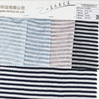 Tissu tricoté warp d'usine d'origine 60% Coton 40% Polyester à séchage rapide, tissu CVC respirant à rayures pour vêtements femme et homme