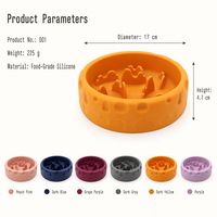 Gamelle anti-glouton avec ventouse pour chiens et chats, gamelle labyrinthe en silicone de qualité alimentaire, gamelle antidérapante pour animaux de compagnie