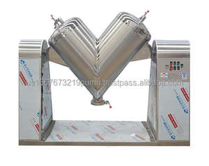 Mezcladora de Acero Tipo V de Alta Eficiencia, Agitador de Polvo de Guisantes Secos, Mezcladora Química Automática con Motor Nuevo - Product Image 1