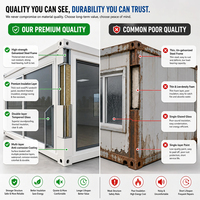Maison conteneur modulaire préfabriquée durable pour chantier, avec salle de bain, pour l'hébergement des travailleurs