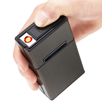 YH079 Briquet multifonction rechargeable coupe-vent écologique avec boîte cadeau, chargement USB, logo personnalisé pour l'extérieur