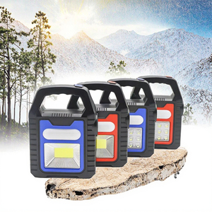 Lanterne de camping imperméable TOACH, torche solaire LED, lampe de poche manuelle, corps en ABS, ampoule COB, couleurs blanc, rouge, bleu, certifiée IP65 - Product Image 3