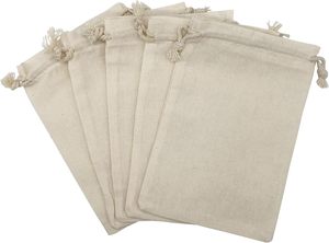 Pochette en coton de haute qualité avec cordon de serrage, logo personnalisé, impression sérigraphique écologique, sac de rangement pour bougies, cadeaux bio, bijoux - Product Image 3