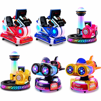 Voiture à bascule en plastique pour enfants, jouet à monnayeur, équipement d'amusement pour aire de jeux intérieure, en matériau PP durable et sûr
