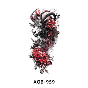 <span class=keywords><strong>Pequeño</strong></span> <span class=keywords><strong>brazo</strong></span> completo impermeable <span class=keywords><strong>tatuaje</strong></span> temporal pegatina blanco y negro Animal simulación durabilidad para hombres y mujeres - Product Image 3