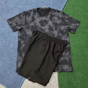 الصيف رجالي 2 قطعة تشغيل تي شيرت الرياضة NK مجموعات كرة القدم جيرسي خفيفة الوزن Activewear لصالة الألعاب الرياضية جيرسي كرة القدم - Product Image 3