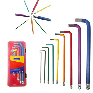 ชุดประแจหกเหลี่ยมภายในแบบมีสี ความแข็งสูง 9 ชิ้น พร้อมหัวบอลหกเหลี่ยม - Product Image 2